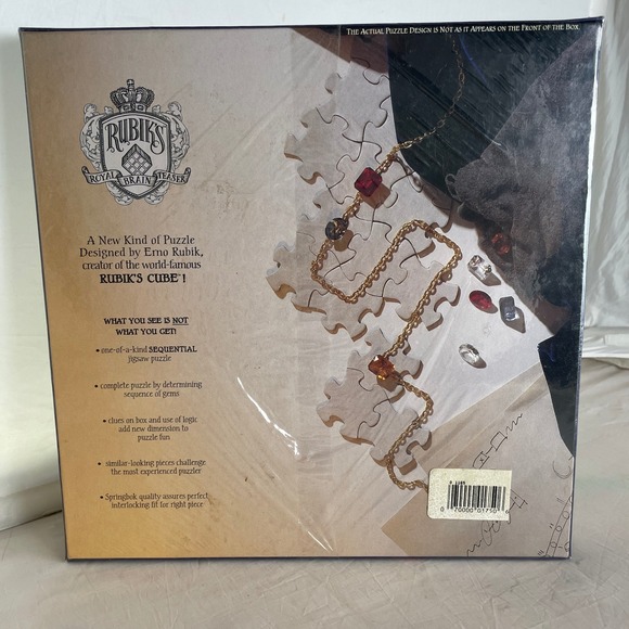 Rubiks Royal Brain Teaser Jigsaw Puzzle 440 Pieces Springbok 1991 New - Picture 2 of 4